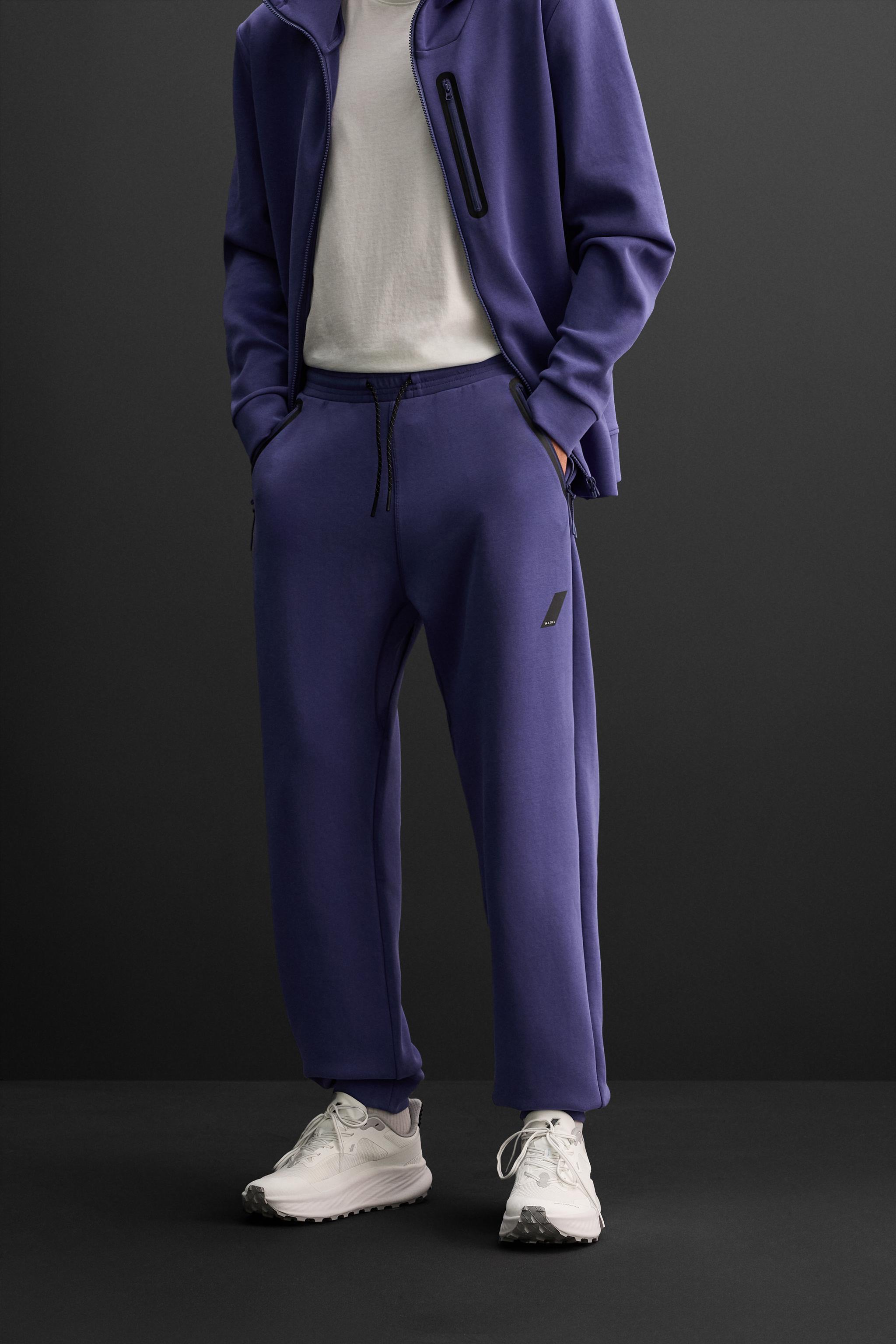 Zara purple joggers sale