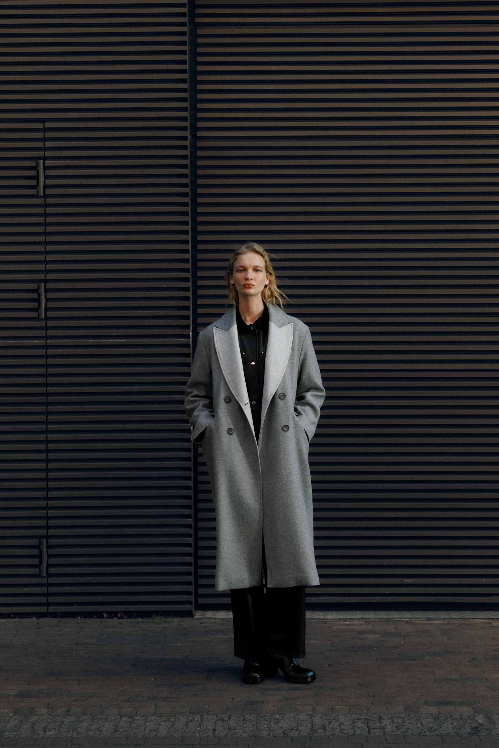 Double-breasted Wool coat ¥48,400 Double-breasted wool coat - Women | MANGO South Africa