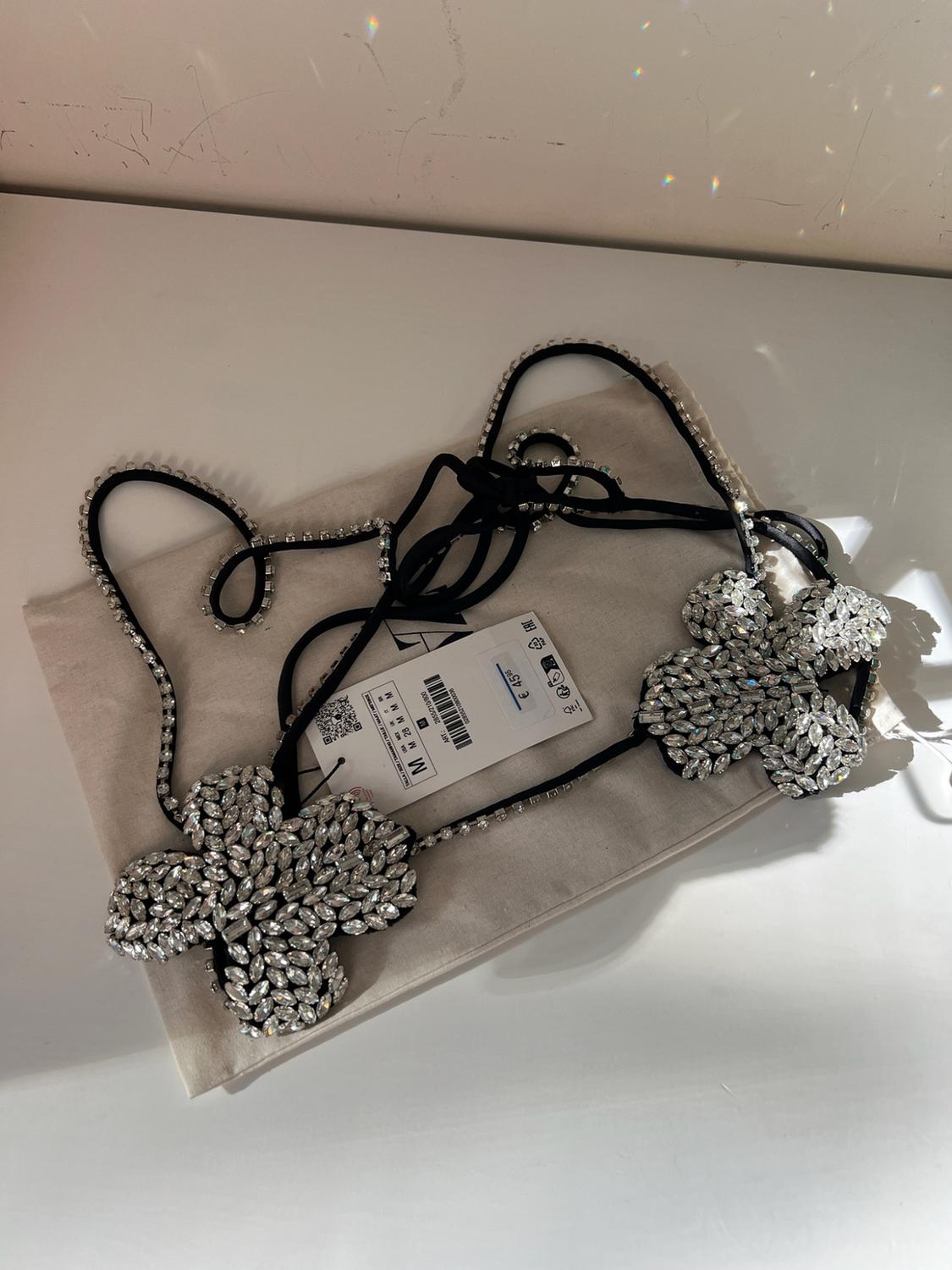 FLORAL RHINESTONE BRA TOP - Image 4