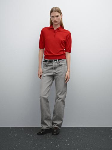 Jersey polo manga corta - Rojo de Zara - Imagen 0