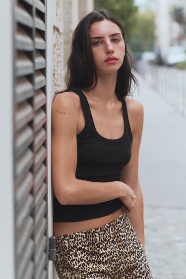 PANTALON CAPRI À IMPRIMÉ ANIMALIER - Leopard de Zara - Image 1