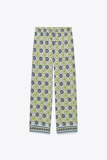 PANTALON LARGE IMPRIMÉ - Multicolore de Zara - Image 5