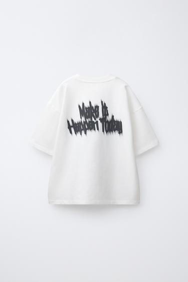 Zara GRAFFITI SWEATSHIRT - White