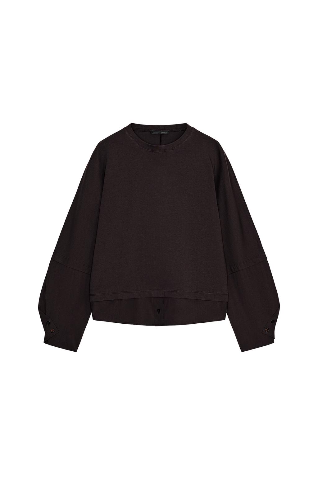 COMBINATION POPLIN T-SHIRT - image 3