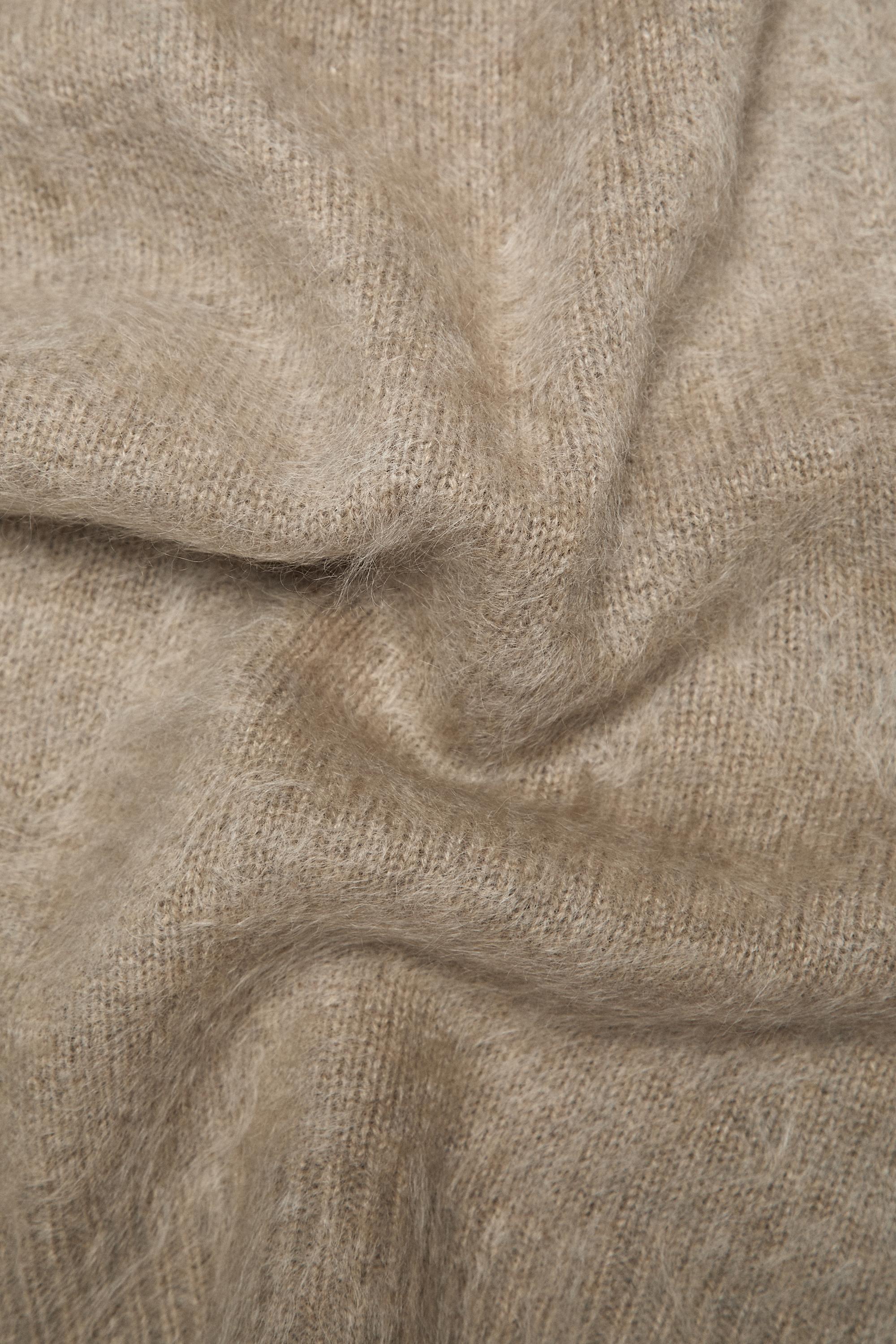 100% cashmere drawstring knit balaclava
