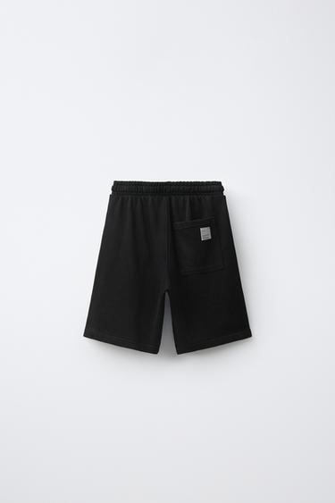 FADE OUT FLEECE BERMUDA SHORTS — Black 2