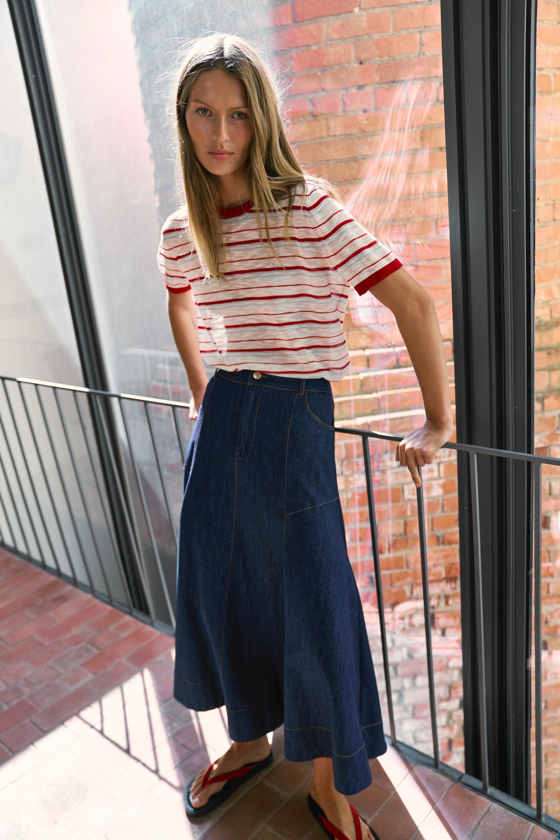 ZARA A-LINE MIDI SKIRT