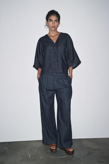 ZARA WOMAN COLLECTION RELAXED DENIM SHIRT - Blue by Zara - Image 5