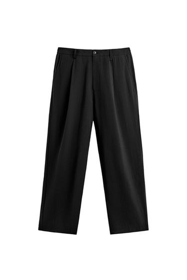 PANTALÓN FLUIDO PLIEGUES - Negro de Zara