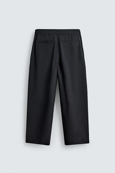 RELAXED FIT PINSTRIPE TROUSERS - Navy blue by Zara - Image 6