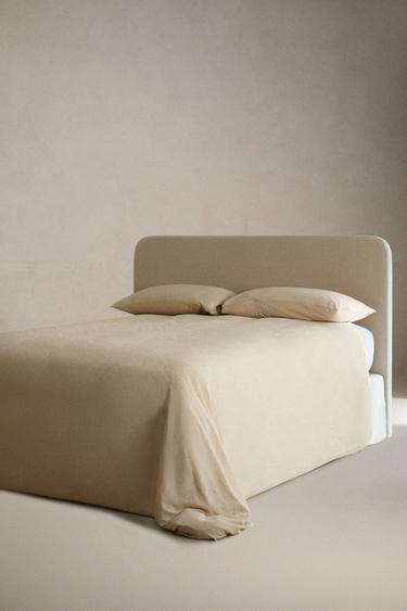 COTTON AND LINEN DUVET COVER - Ecru by Zara - Image 1