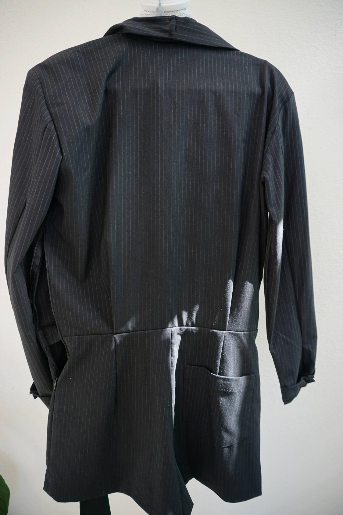PINSTRIPED PLAYSUIT WITH TIE - Image 2