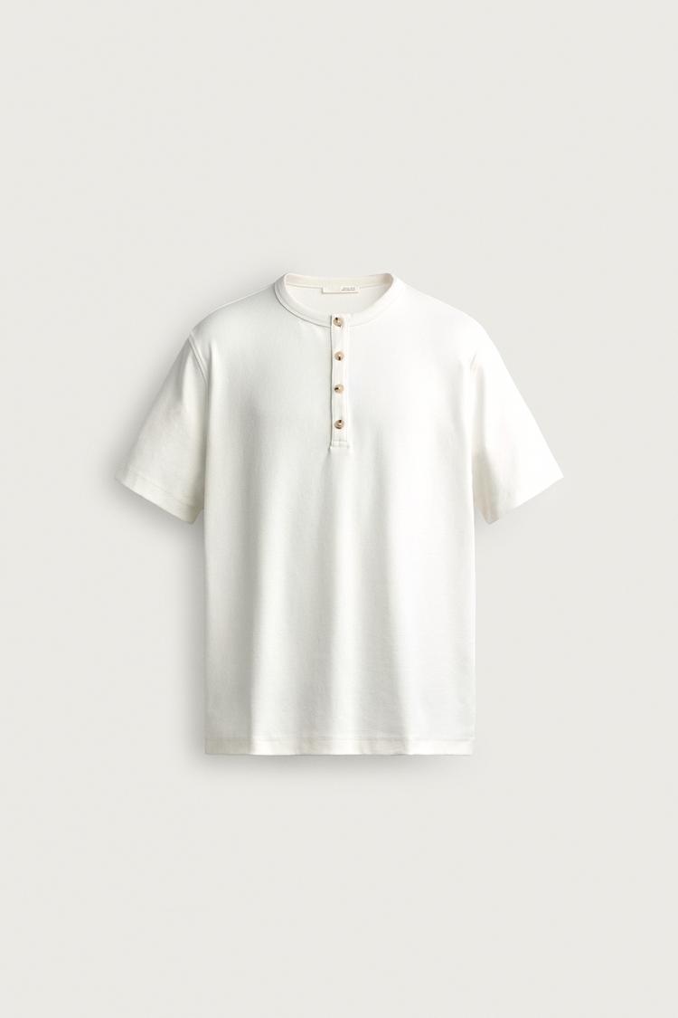 REGULAR FIT HENLEY T-SHIRT
