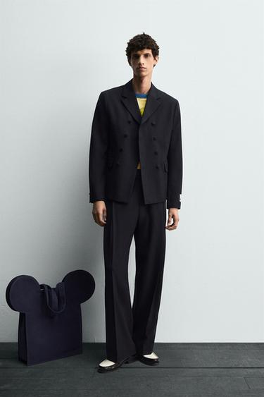 Zara DOUBLE BREASTED BLAZER SUIT HARRY LAMBERT FOR ZARA X DISNEY - 