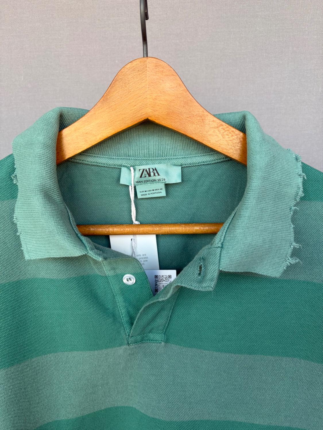 WASHED STRIPED PIQUÉ POLO SHIRT - Image 5