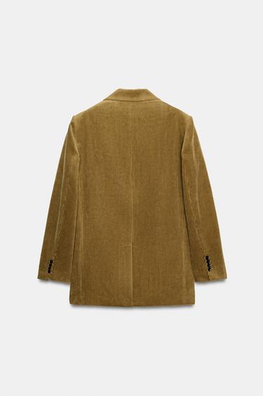 OVERSIZE CORDUROY BLAZER ZW COLLECTION LIMITED EDITION - Olive green by Zara - Image 6
