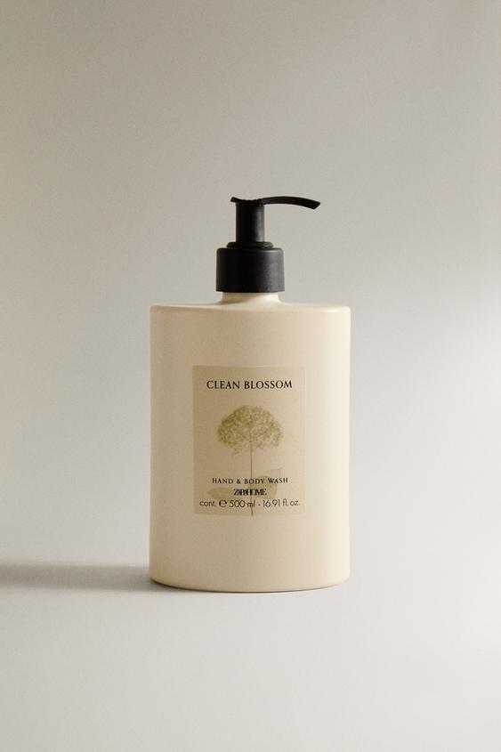 (500 ML) SABONETE LÍQUIDO CLEAN BLOSSOM - Verde/Branco da Zara - Imagem 0
