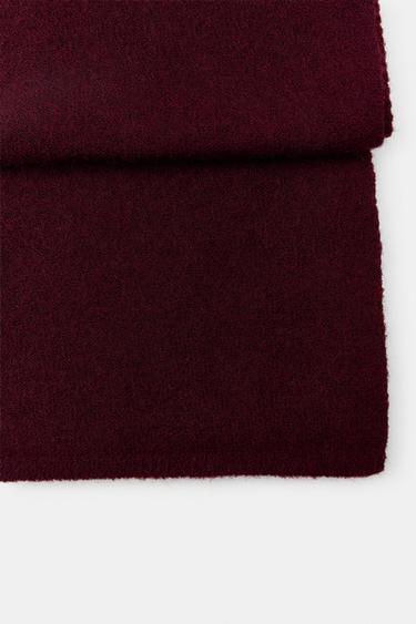 FINE KNIT SCARF - Burgundy by Zara - Image 3