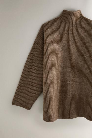 PULL EN CACHEMIRE - Marron / Taupe de Zara - Image 2
