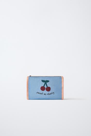 KULTURBEUTEL MIT KIRSCHEN - Blau von Zara