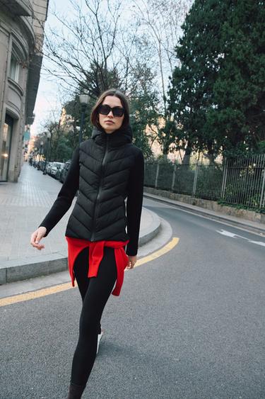 CONTRAST PUFFER JACKET - Black by Zara