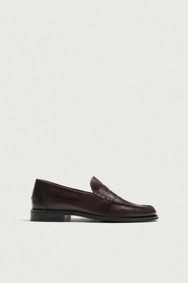 MOCASIN PIEL ANTIFAZ - Marrón de Zara