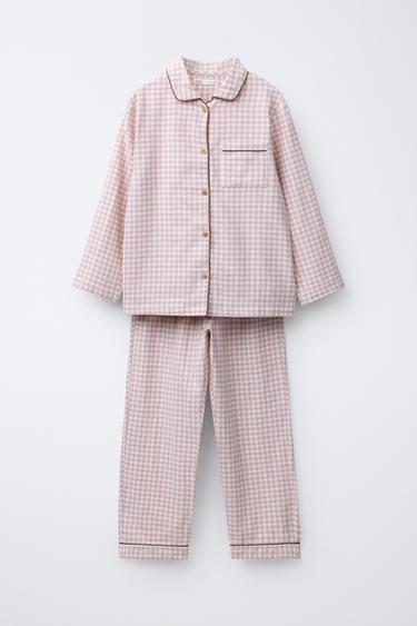 AGES 6-14 / FLANNEL GINGHAM PYJAMAS - Pink by Zara - Image 0