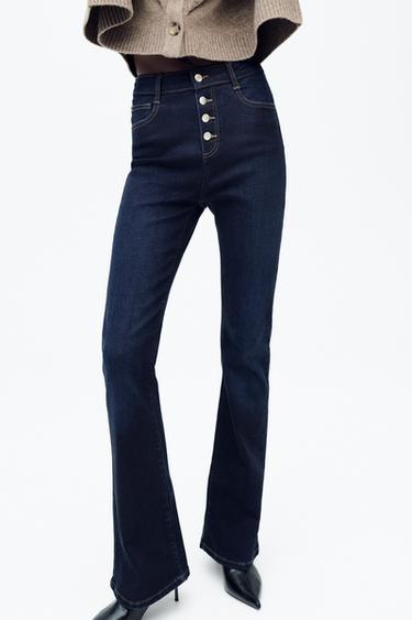 Z1975 FLARED HIGH-WAIST JEANS - Blue by Zara
