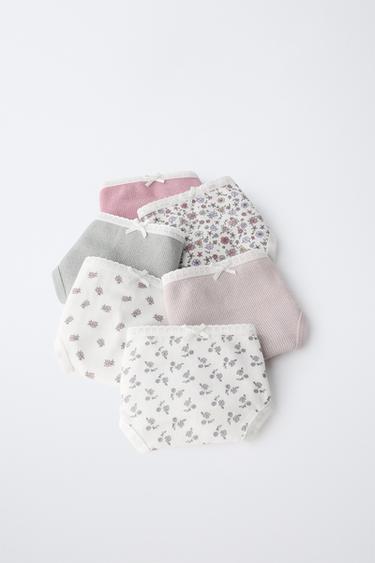 2-6 ANS/ LOT DE SIX CULOTTES À PETITES FLEURS - Rose de Zara - Image 5