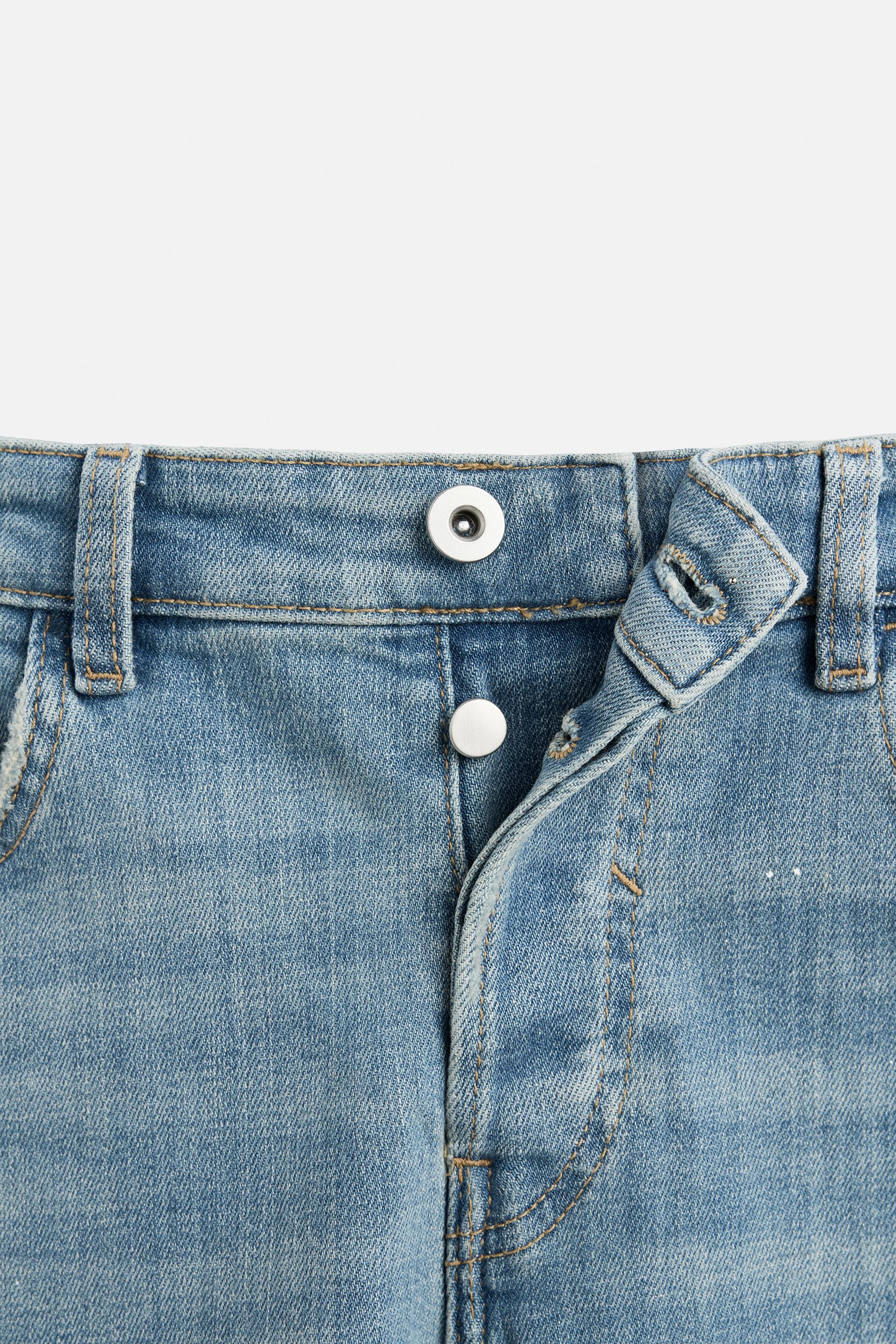 スプラッシュペイント ダメージ スキニーデニムパンツ