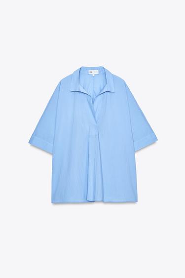 ZW COLLECTION OVERSIZE SHIRT - Blue by Zara - Image 0
