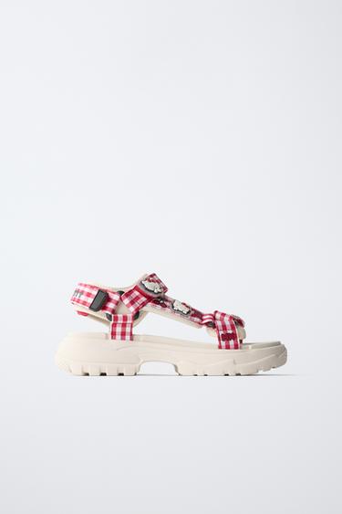 XĂNG ĐAN VẢI KỸ THUẬT HELLO KITTY © SANRIO - Đỏ từ Zara - Hình ảnh 0