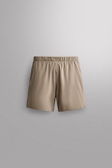 Zara TREENING-LÜHIKESED PÜKSID 9" - Helepruun