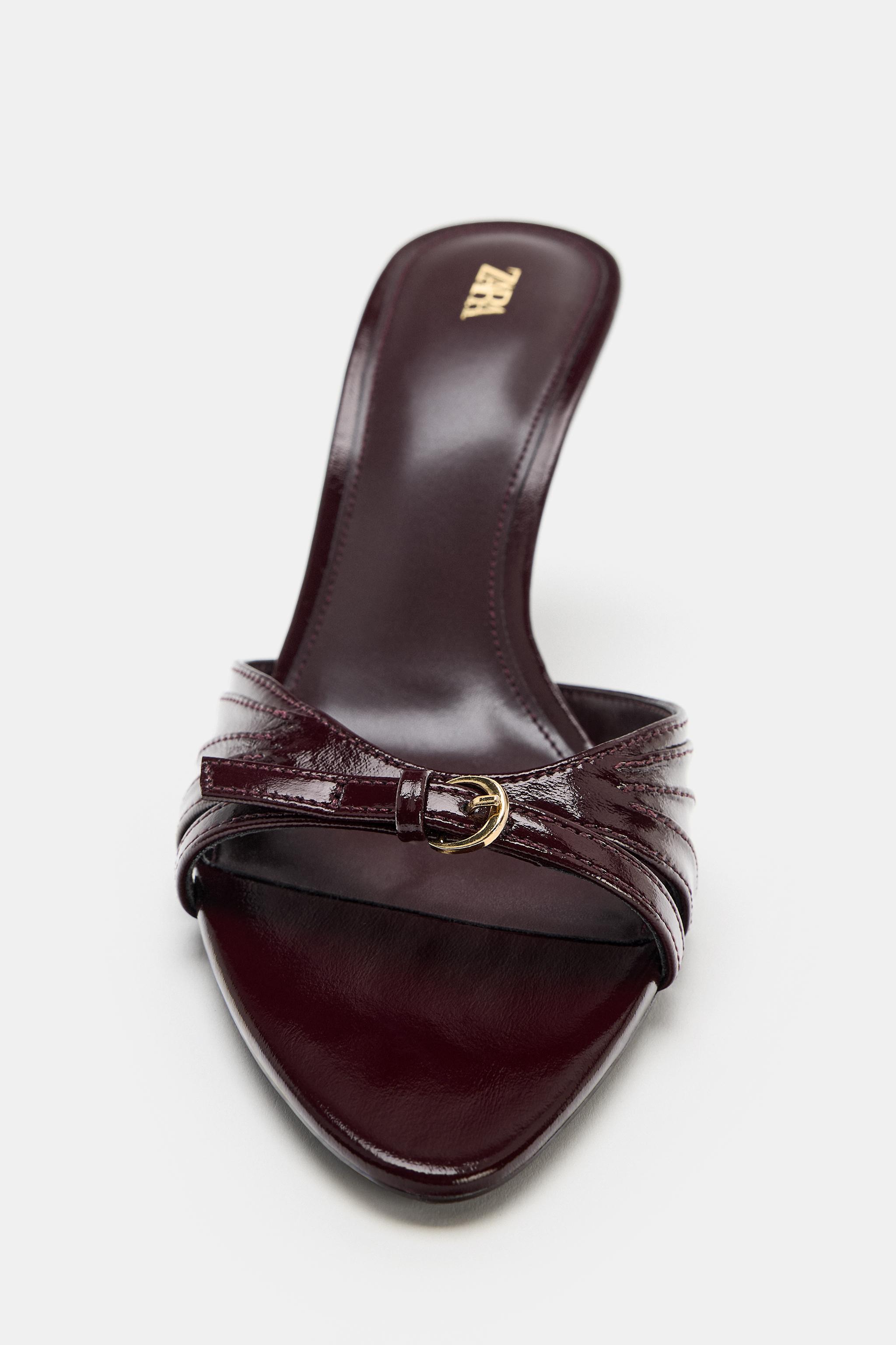 Женские сандалии Zara BUCKLE DETAIL SANDALS — фото 3
