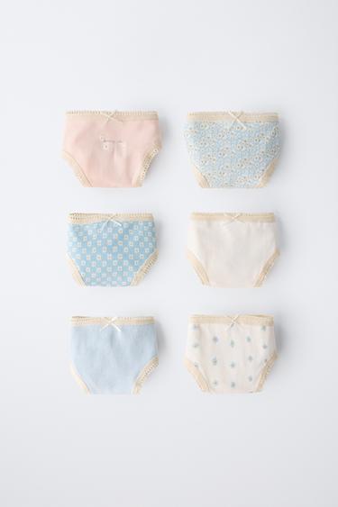 AGES 6-14/ PACK OF SIX DAISY BRIEFS - Multicoloured by Zara - Image 0