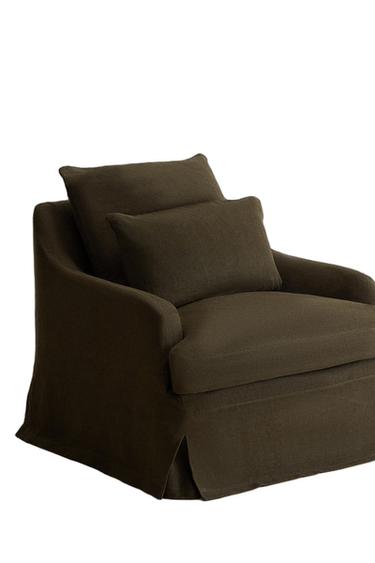 ARMCHAIR 01 LINEN COVER - Khaki by Zara