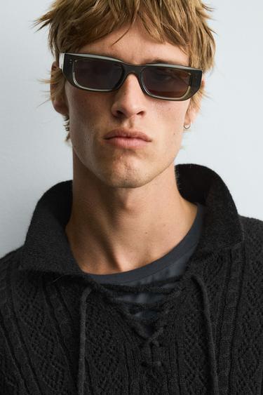 TEXTURED KNIT CORD POLO SHIRT - Black by Zara