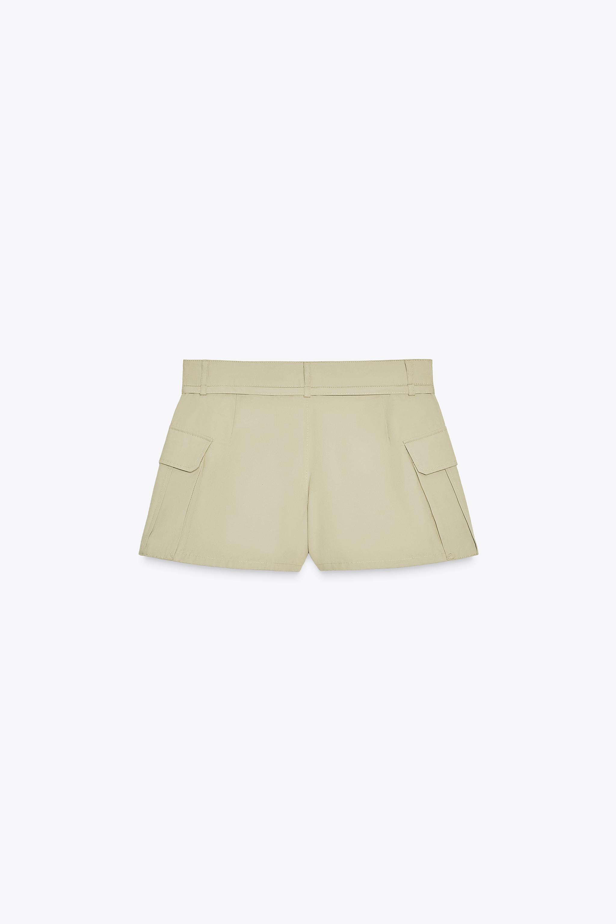 CARGO SKORT - Light khaki | ZARA United States