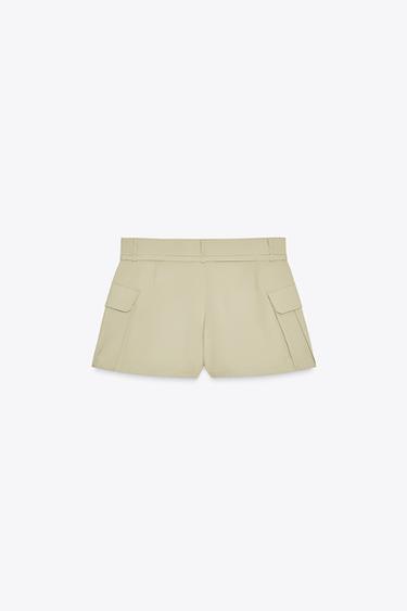 CARGO CULOTTES - Light khaki by Zara - Image 6
