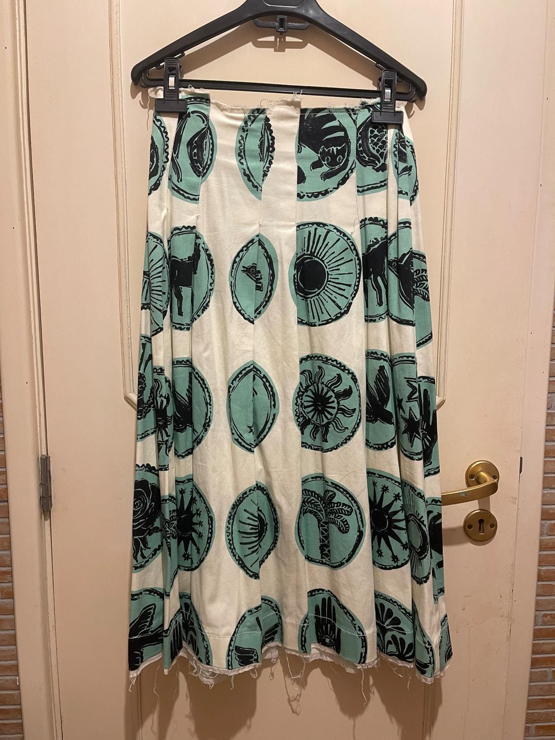 ZW COLLECTION PRINTED BOX PLEAT SKIRT - Image 2