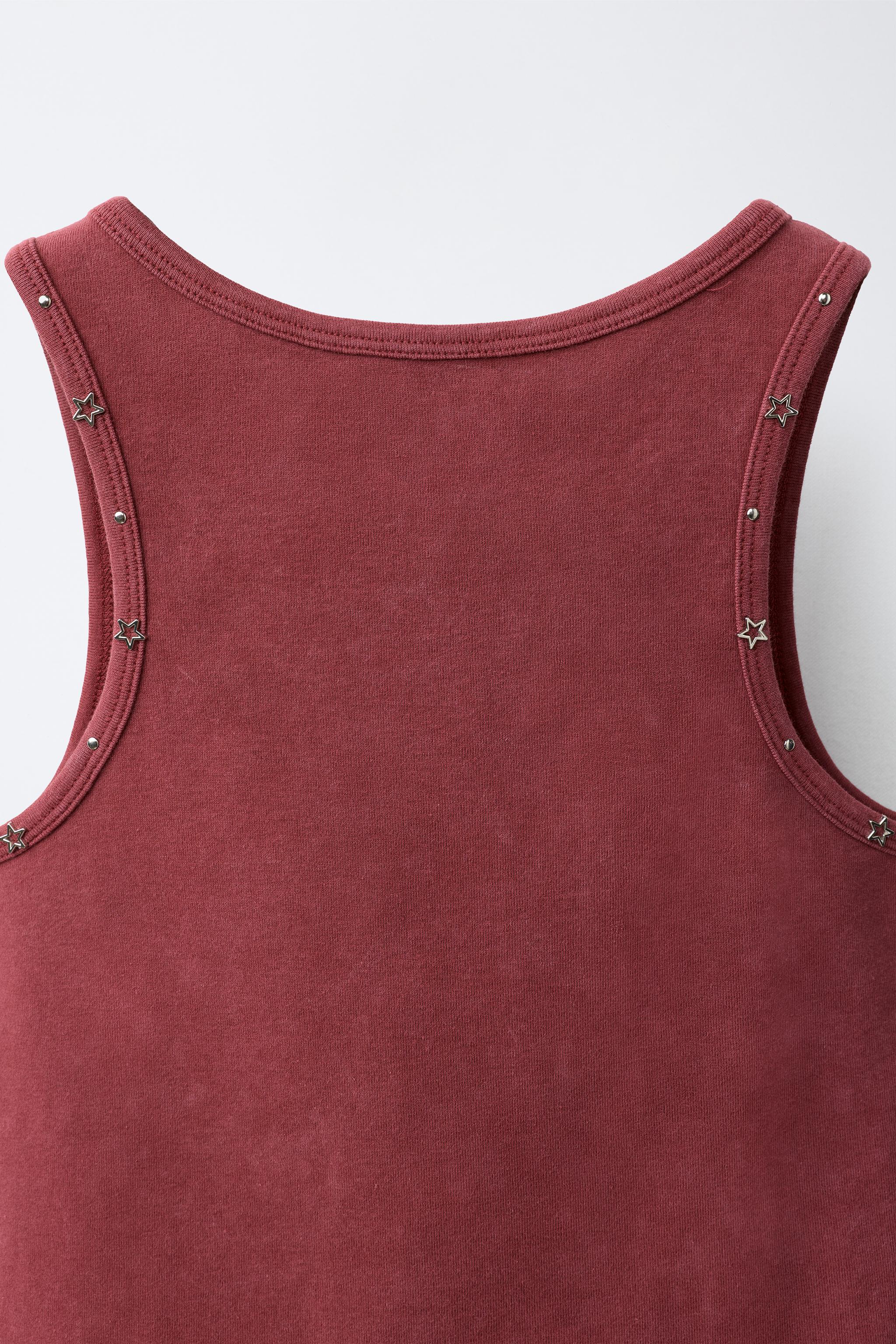 Детские футболки Zara STUDDED STAR T-SHIRT — фото 5