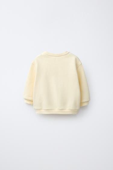 EMBROIDERED BUNNY SWEATSHIRT - Light yellow by Zara - Image 1