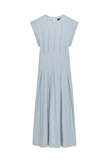 ZW COLLECTION PLEATED POPLIN DRESS