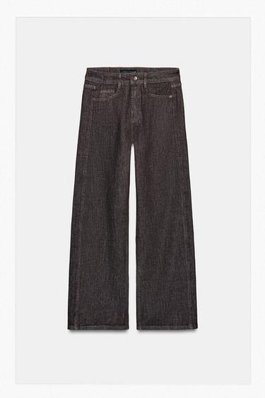 JEAN Z1975 LOOSE DROIT TAILLE NORMALE - Marron de Zara