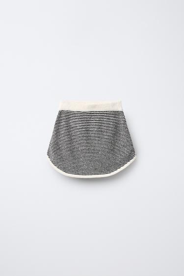 STRIPED TOWEL-EFFECT SKIRT - striped by Zara