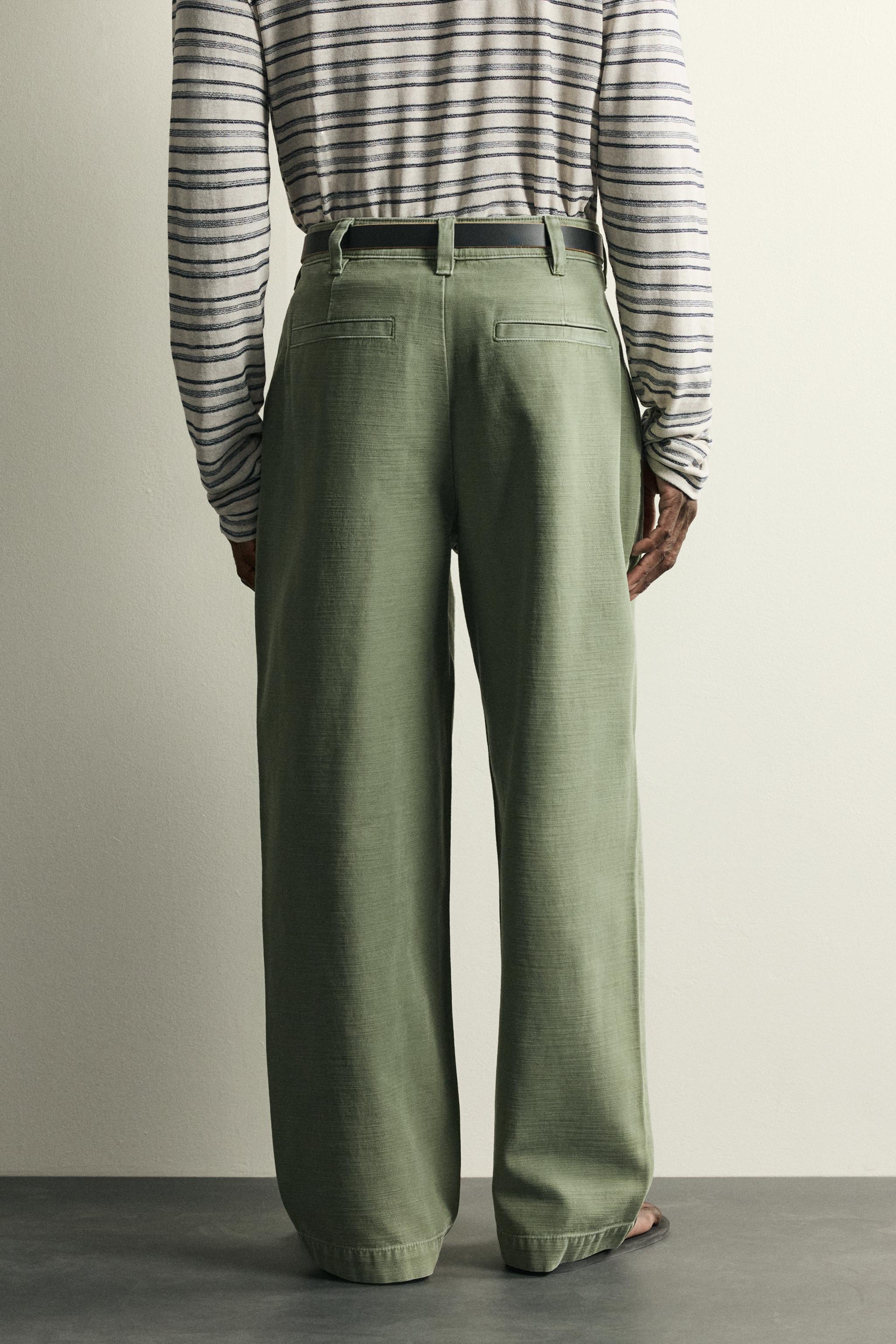 PANTALON CHINO BAGGY À PLIS