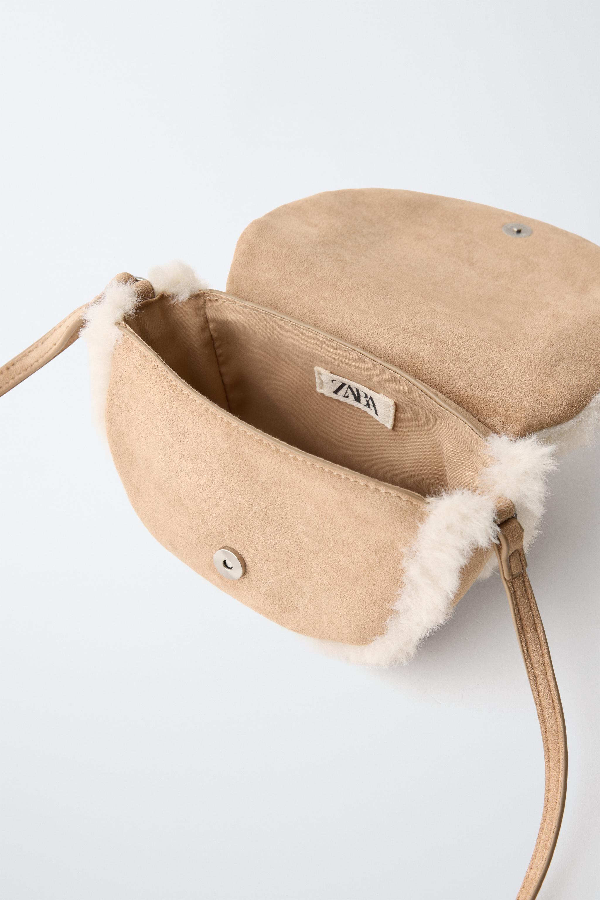 FAUX FUR FLAP CROSSBODY BAG