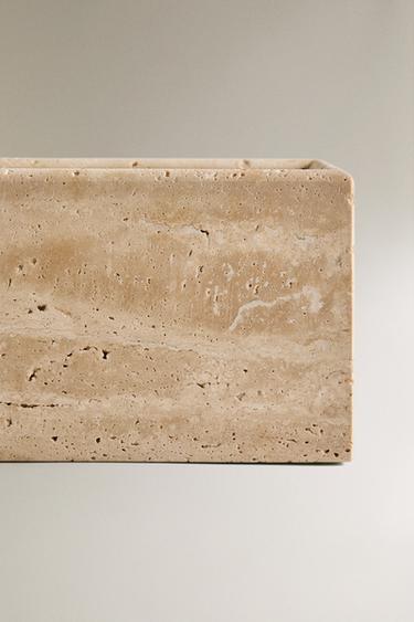 DECORATIVE MARBLE CANDLE - Beige by Zara - Image 3