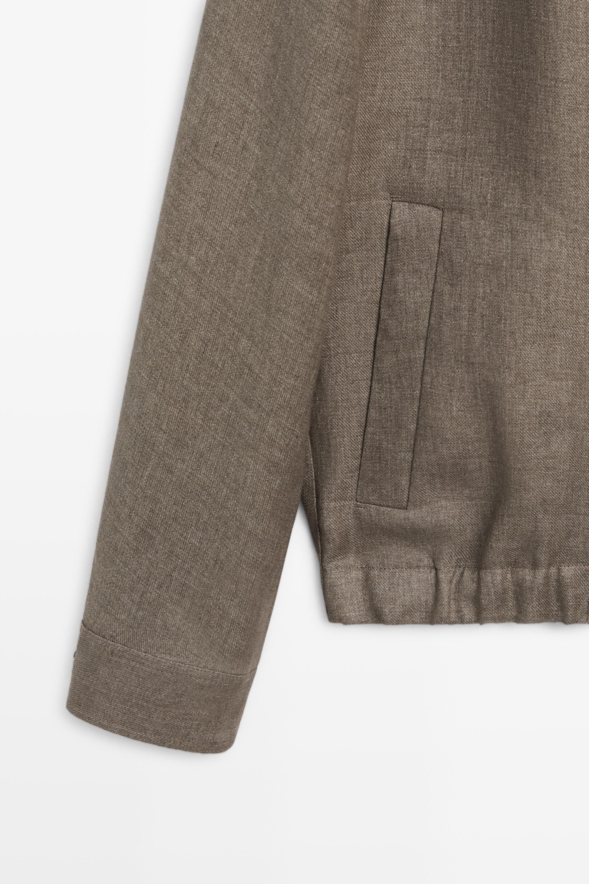 Blouson en lin délavé total look
