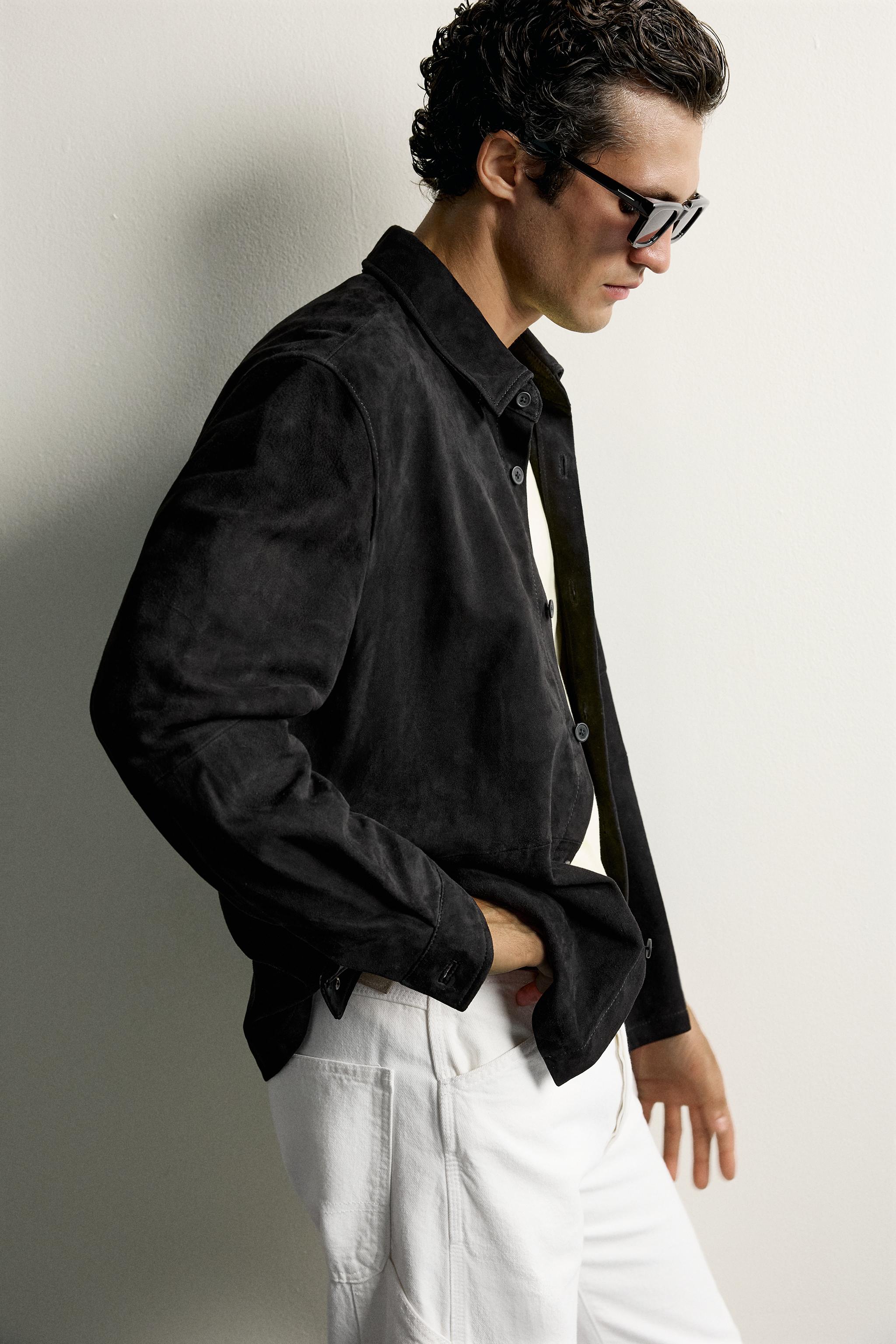 SURCHEMISE EN CUIR DAIM